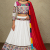 Navratri Special White Lehenga Choli with Dupatta
