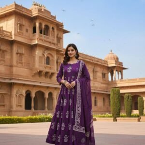 Ruby Wine Red Floral Suit Set