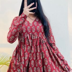 Maroon Elegance Peplum Top