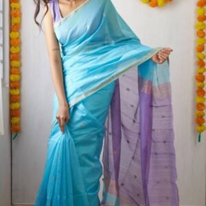 Soft Lilan Slab Cotton Fabric with Rich Weaving Blouse