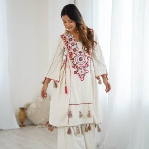 Ivory Grace Mirror-Work Cord Set