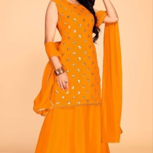 Sunshine Mustard Sequin Plazzo Set